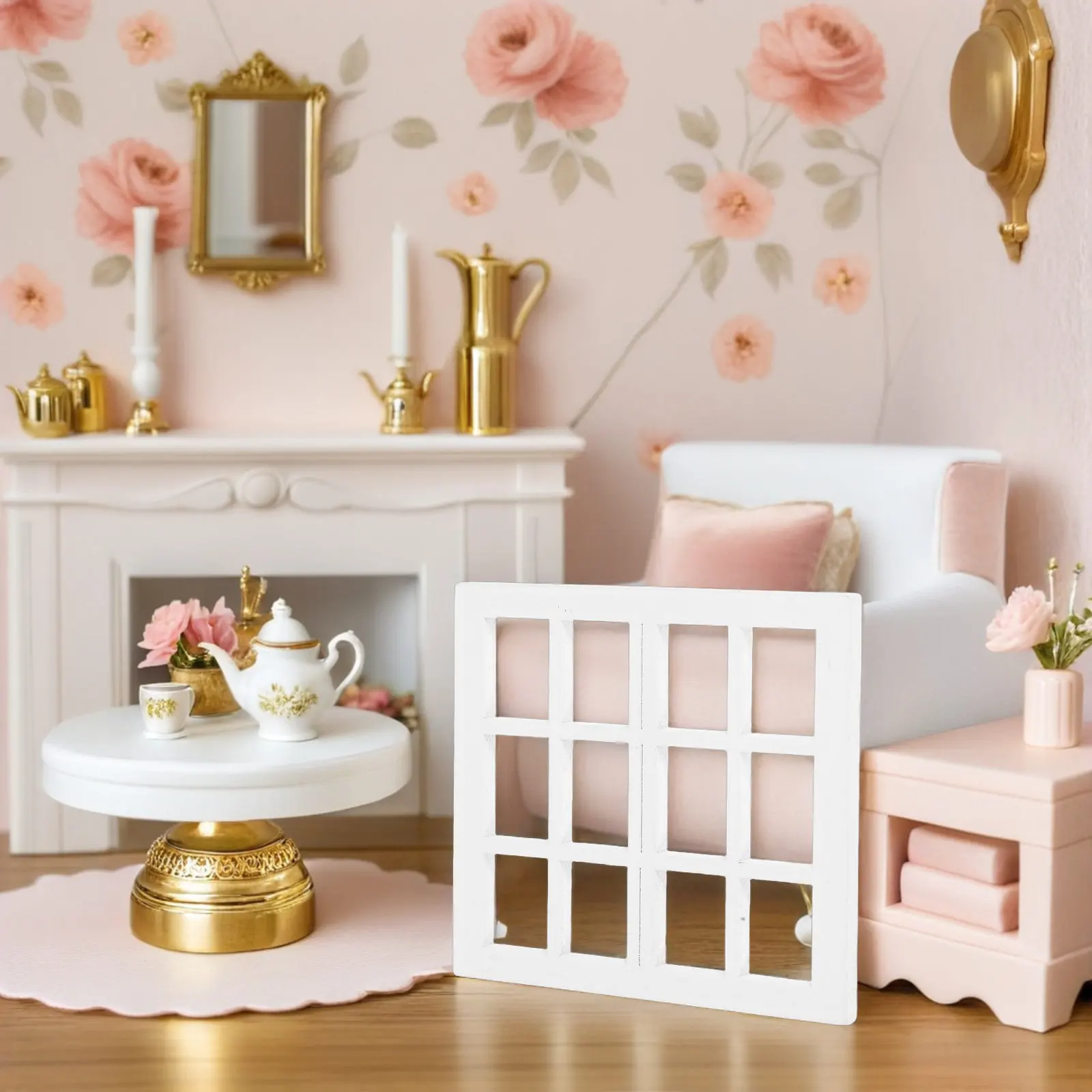 

10 шт. миниатюрных деревянных оконных рамок, прочные, реалистичные, для миниатюрных домиков, декора для кукольных домиков, окна для кукольных домиков