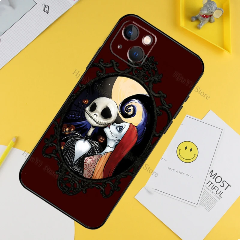 Jack and Sally Halloween Phone Case For iPhone 14 Pro 13 Pro Max 13 Mini 12 11 Pro Max X XS Max 6 6S Plus SE2