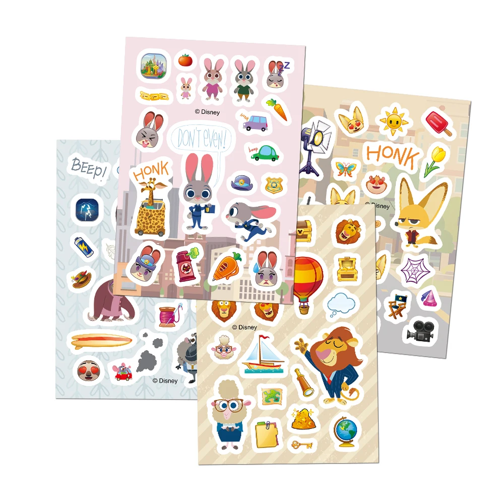 8/16 folhas disney zootopia dos desenhos animados adesivos engraçado bonito judy nick anime decalques scrapbook bagagem telefone kawaii adesivo decoração