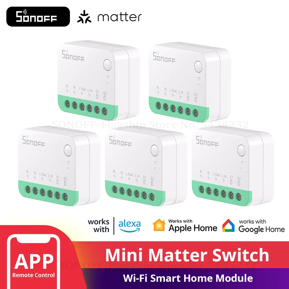 

Sonoff Mini R4 Matter WiFi Smart Home Light Switch Sonoff Mini R4 Extreme Matter Relay Work with Alexa Google Home Homekit