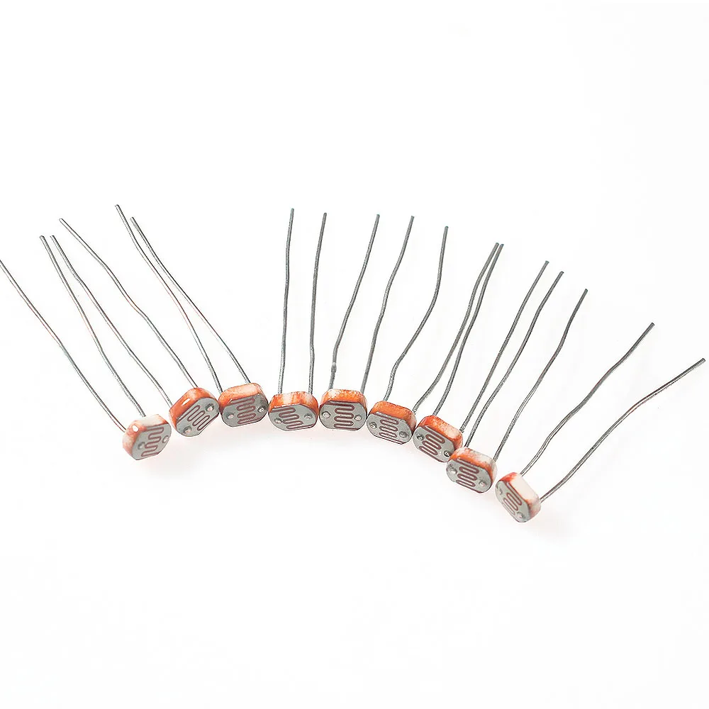 50PCS LDR Photo Light Sensitive Resistor GL5506 GL5516 GL5528 GL5537 GL5539 Photoresistor Kit Photoconductive Resistance