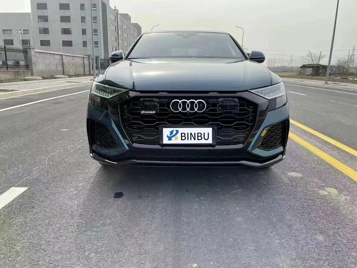 FOR Audi Q8 modified RSQ8 front and rear bumper body kit Upgrade Body Kit PP material grille  Posterior lip