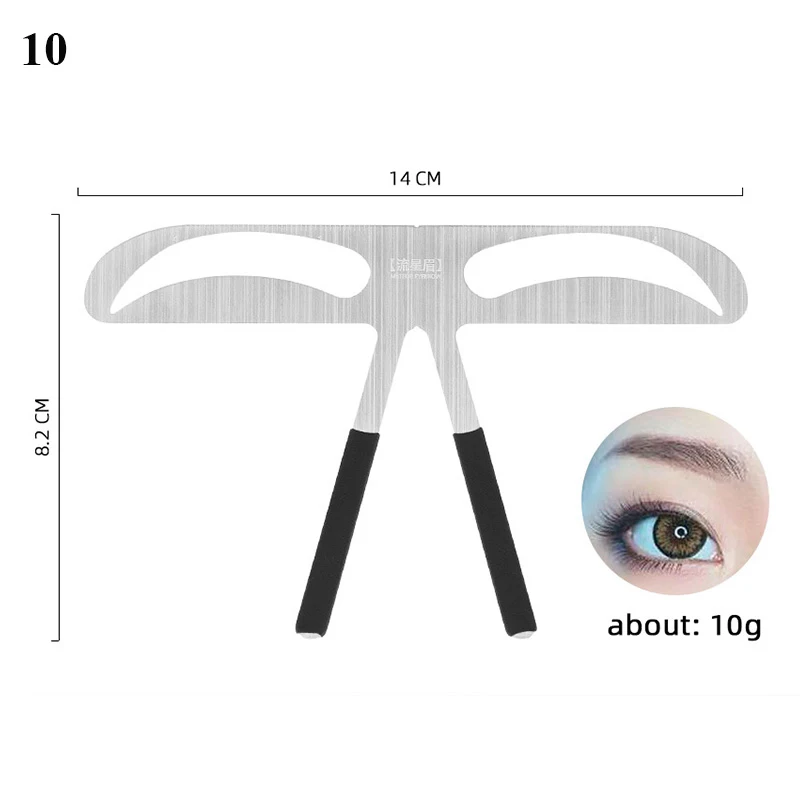 Stainless Steel Eyebrow Ruler Eyebrow Stamp Stencil Balance Template Position Measure Tool Eyebrow Shaper Eye Makeup Tools