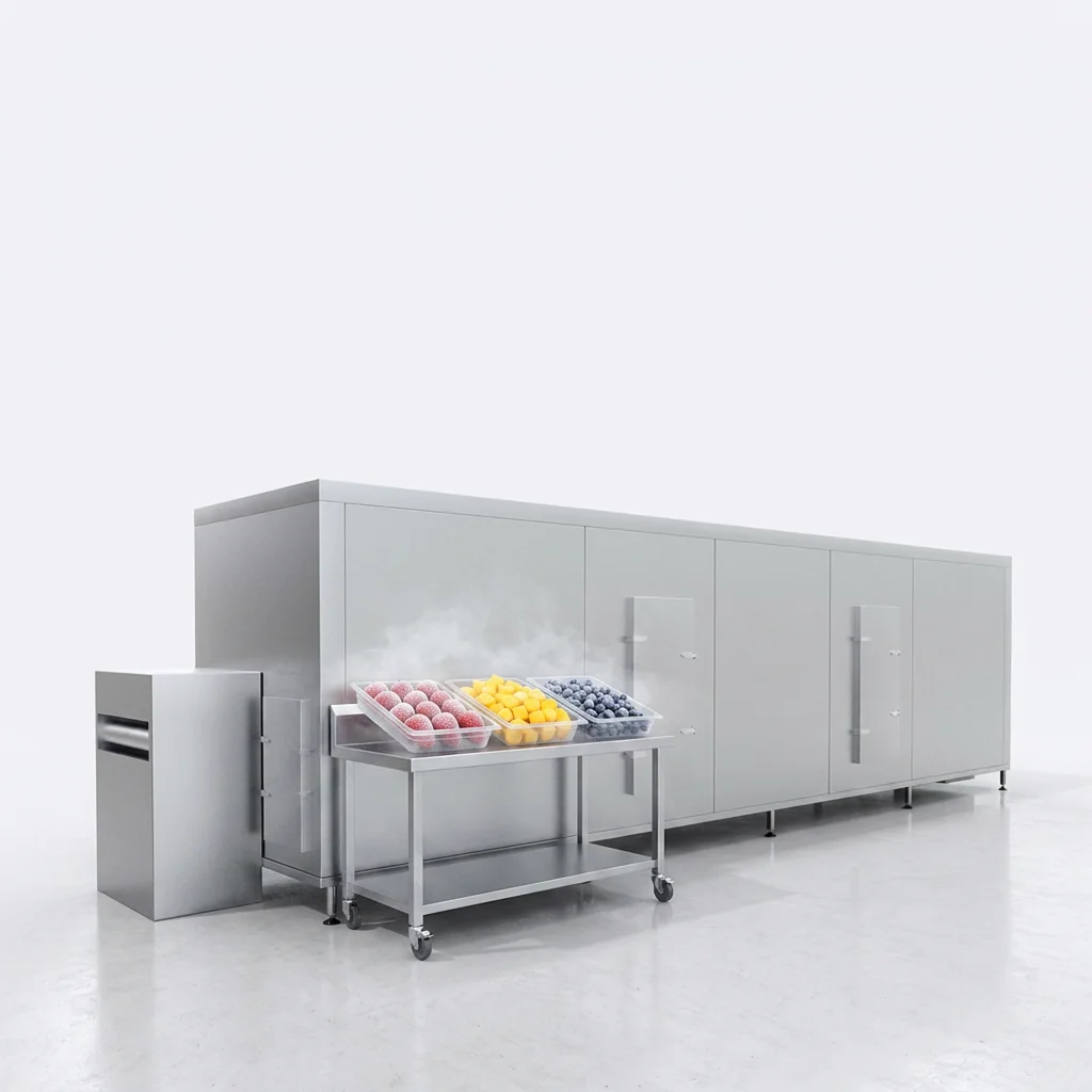 FL Quick Freezing Machine Stainless Steel Quick Freezing Equipment For Aquatic Food Deep Freezing Workshop