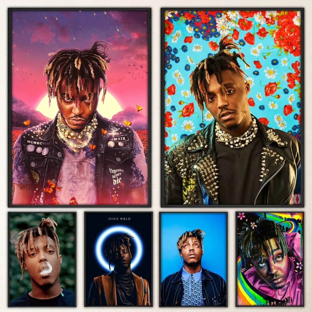 J-Juice Wrld Rapper Poster Prints Poster Wall Painting Bedroom Living Room Wall Bar Restaurant Sticker Small