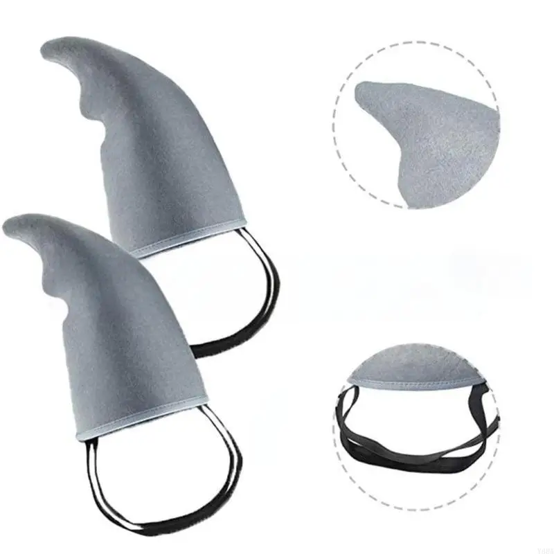 Y88A Shark Fin Accessory Gray Shark Fin Costume Easy to Wear Shark Dress up Costume Props for Kids Boys Girls Adults Cosplay