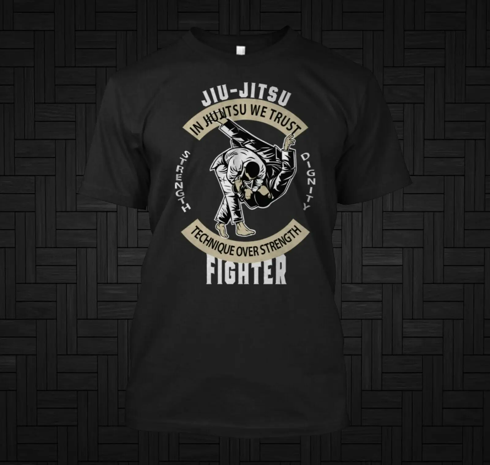 Jiu-Jitsu Technique Over Strength Fighter Martial Arts T-Shirt. Summer Cotton Short Sleeve O-Neck Mens T Shirt New S-3XL