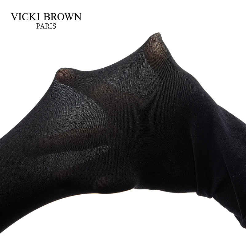 VICKI-funda de brazo elástica de seda helada para hombre y mujer, manga antiquemaduras solares UV, sin dedos, color marrón, Verano