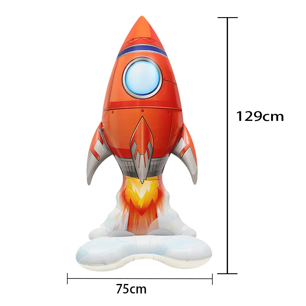 4D Standing Astronaut Spaceman Balloons Rocket Foil Balloons Kids Toys Baby Shower Outer Space Themed Birthday Party Decorations