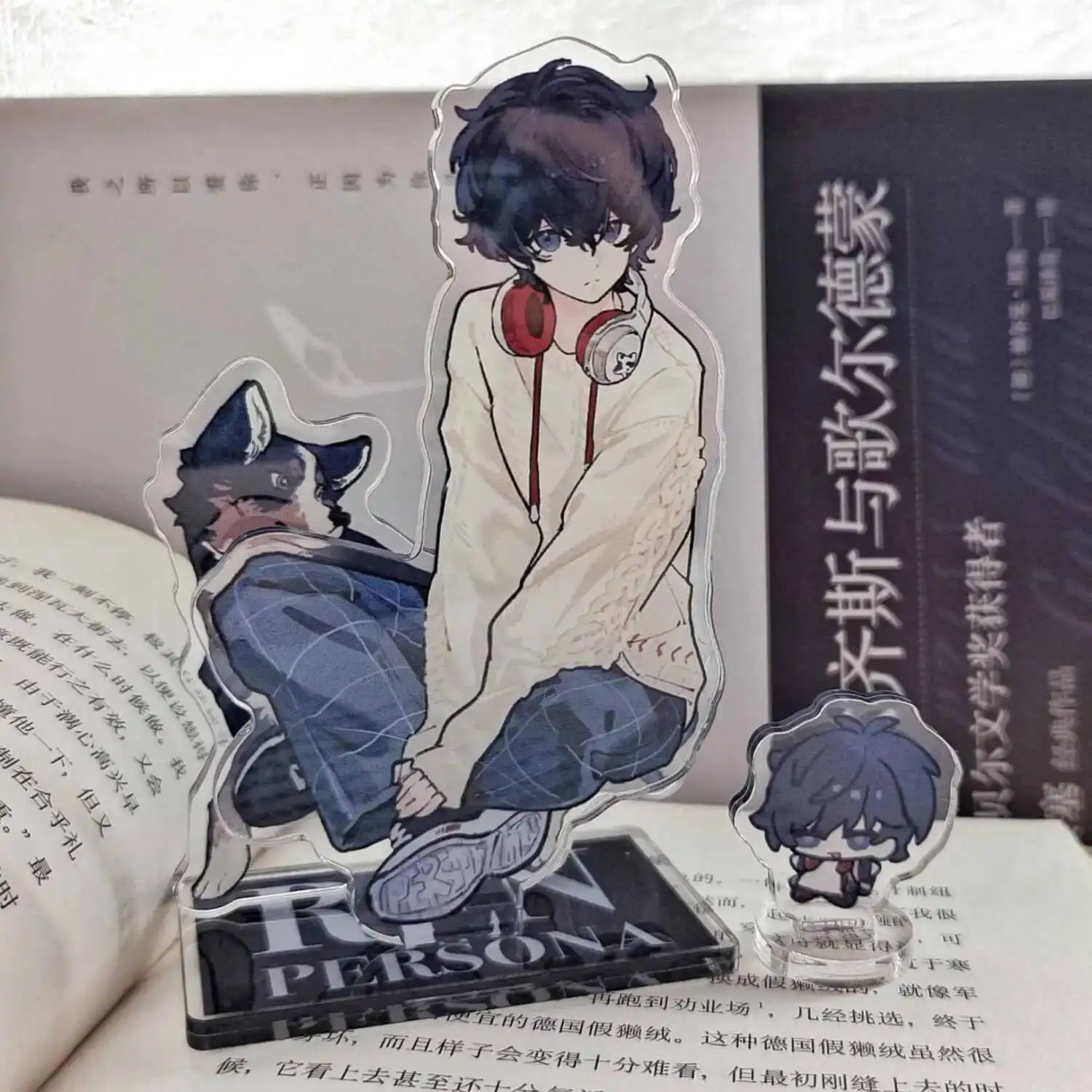 

Anime Figures Stand Amamiya Ren Model Akechi Goro Action Figure Ornament Friends Kids Acg Gift Cosplay