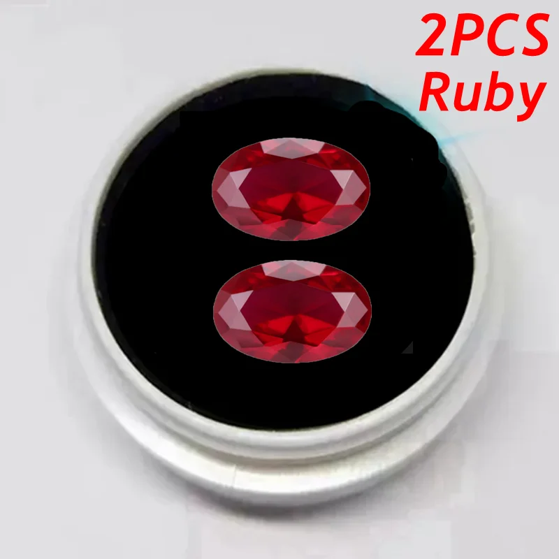 

2 PCS Natural Ruby 10×14MM 8.0ct Sri-Lanka VVS Pigeon Blood Ruby Suitable for Jewelry Making or Collecting Loose Gemstones