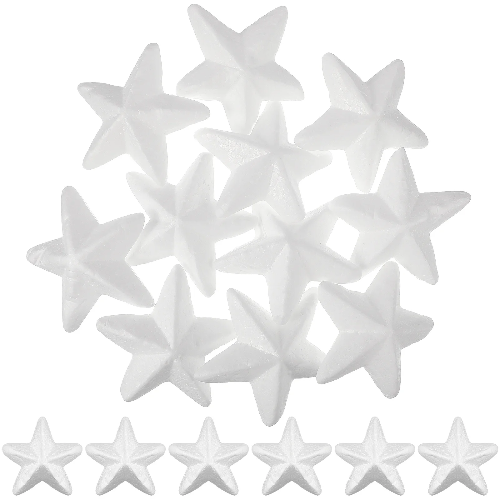 

10pcs White Polystyrene Star Diy Craft Ornaments Smooth For Painting Handwork Party Diy Decorations Decorationdiy