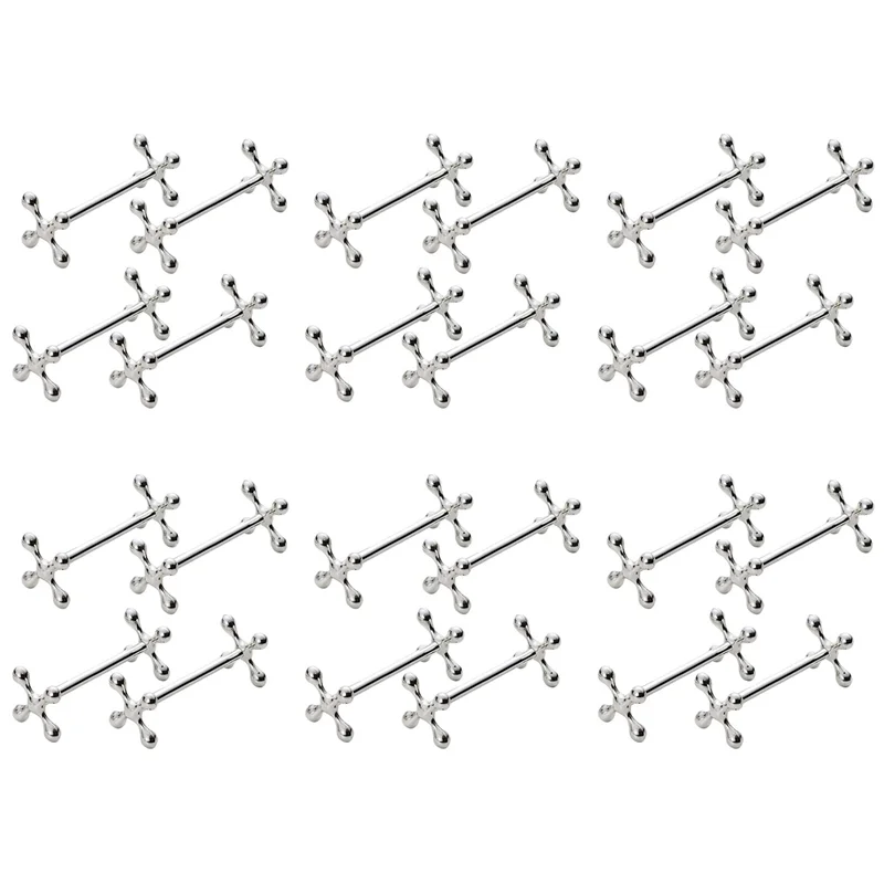 ABRS-24 Pezzi Bacchette in Lega di Zinco Resto Cucchiai Supporto Forchette Portacoltelli Supporto per Rack Decorazione da Tavolo Artigianale in Metallo (Argento)