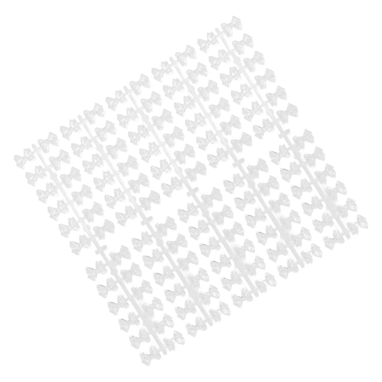 

120Pcs Bow Pattern Nail Color Display Board Transparent Practice Tips for Manicure Training Nail Art Salon Tool Color Matching