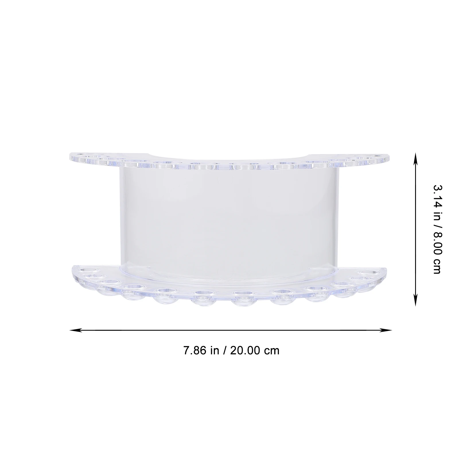 

Plastic Makeup Brush Holder Organizer Semicircle Container Accessories Stand For Desk Dresser Bedroom Bathroom Lip