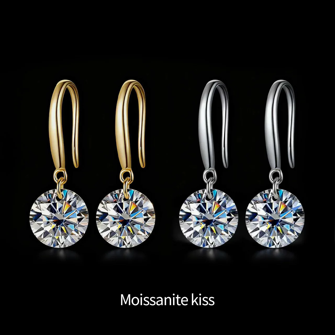 

Серьги-подвески из стерлингового серебра S925 с муассанитом 1-2 карата, сертифицированные GRA, для женщин, подарок на годовщину свадьбы, ювелирные изделия