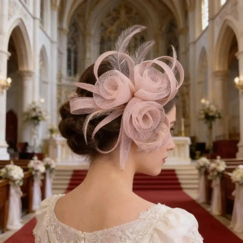 

Заколка для дизайна сетки модной заколки для волос в форме лепестка П9ФЭ мягкая для различного события