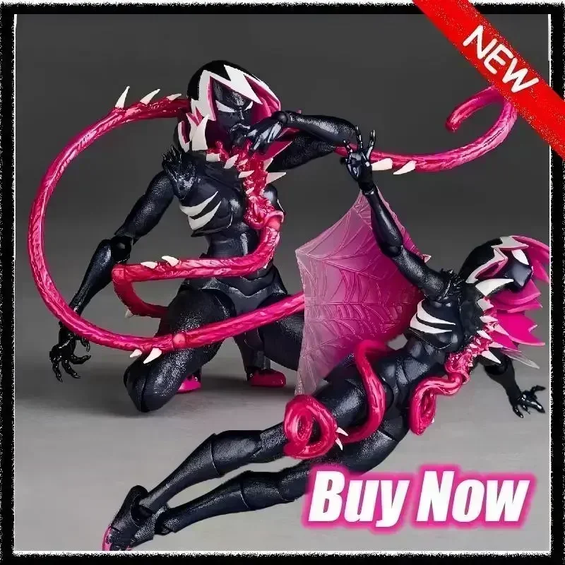 

New Ko Gwenom Kaiyodo Revoltech Amazing Yamaguchi Gwenom Venomized Gwen Stacy Anime Action Figure Model Gift Toys