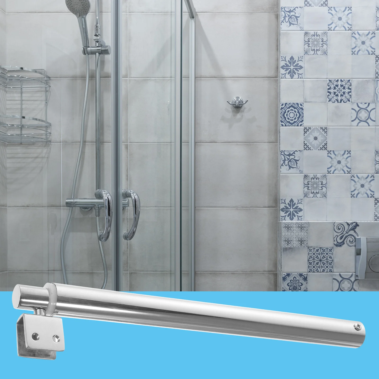 

304 Stainless Steel Brushed Mirror Process Glass Shower Panel Support for 8-12mm Thickness Frameless Shower Door Hardware Parts