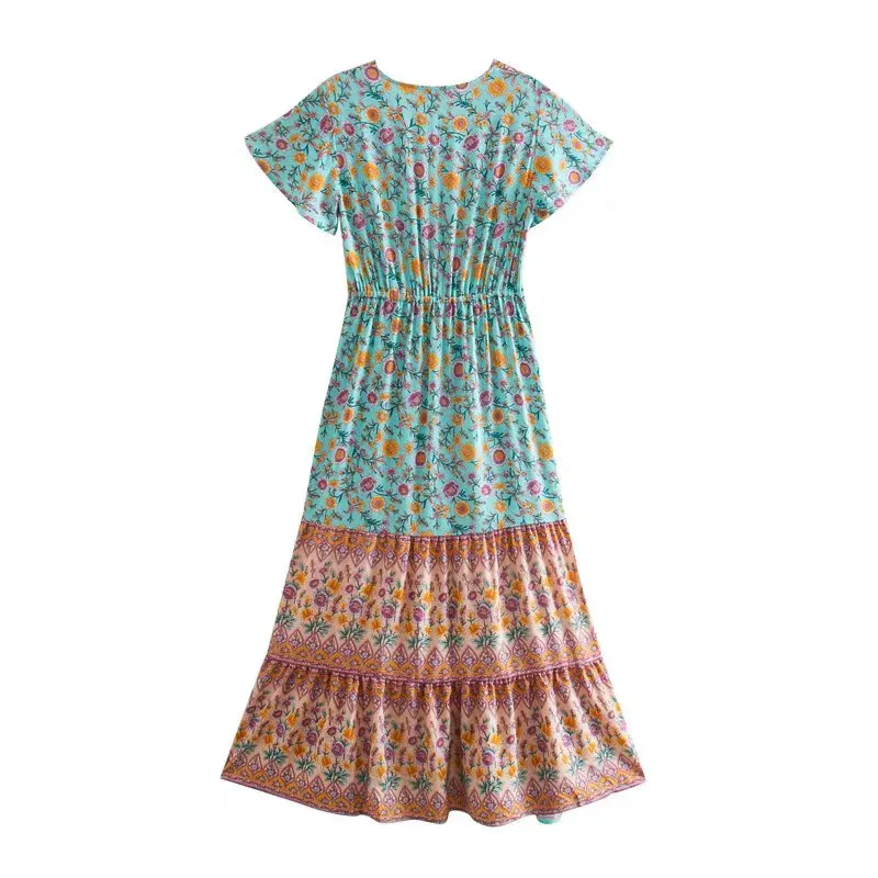 Dave&Di 2026 Summer New Product European And American Women's Clothing Cotton Positioning Bohemian Dress
