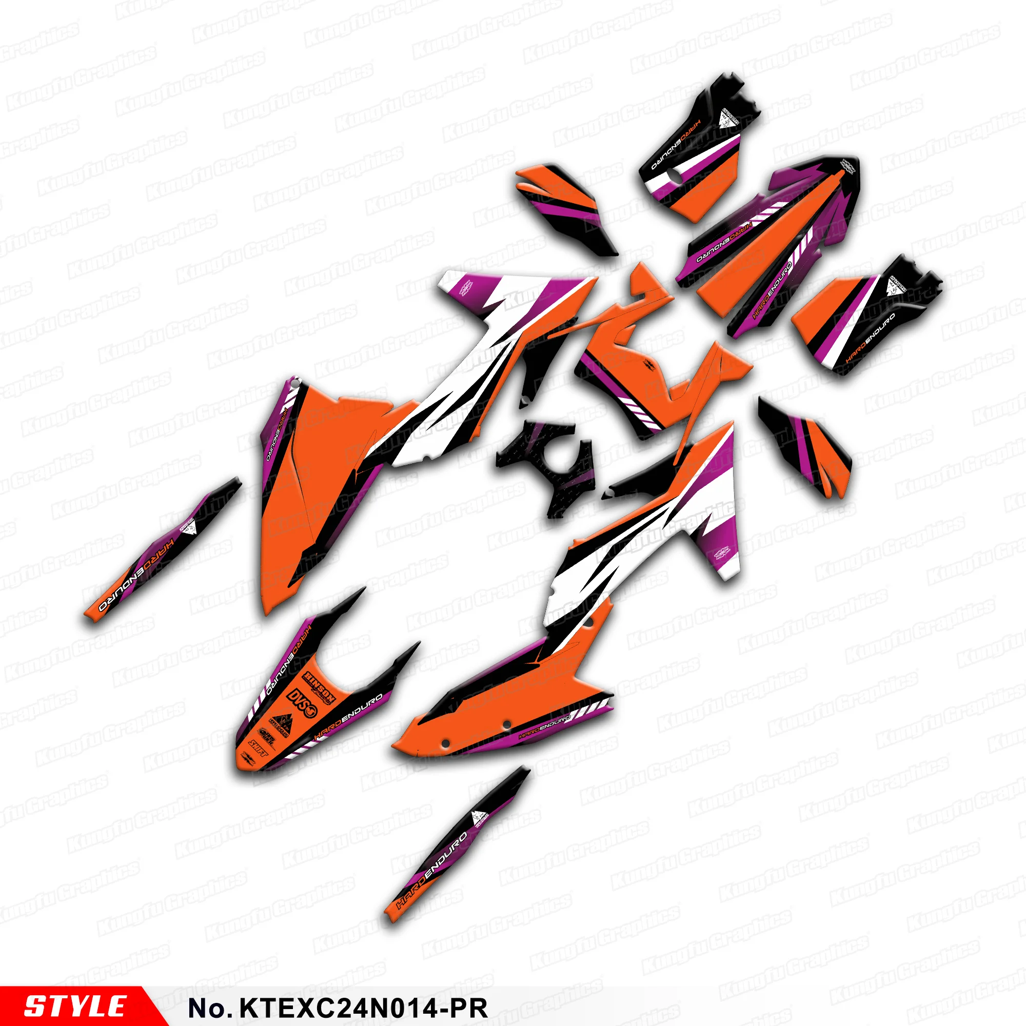 

Aftermarket Vinyl Sticker MX Graphics Kit for KTM 150 250 300 350 450 500 EXC EXC-F XC-W 2024 ,KTEXC24N014-PR