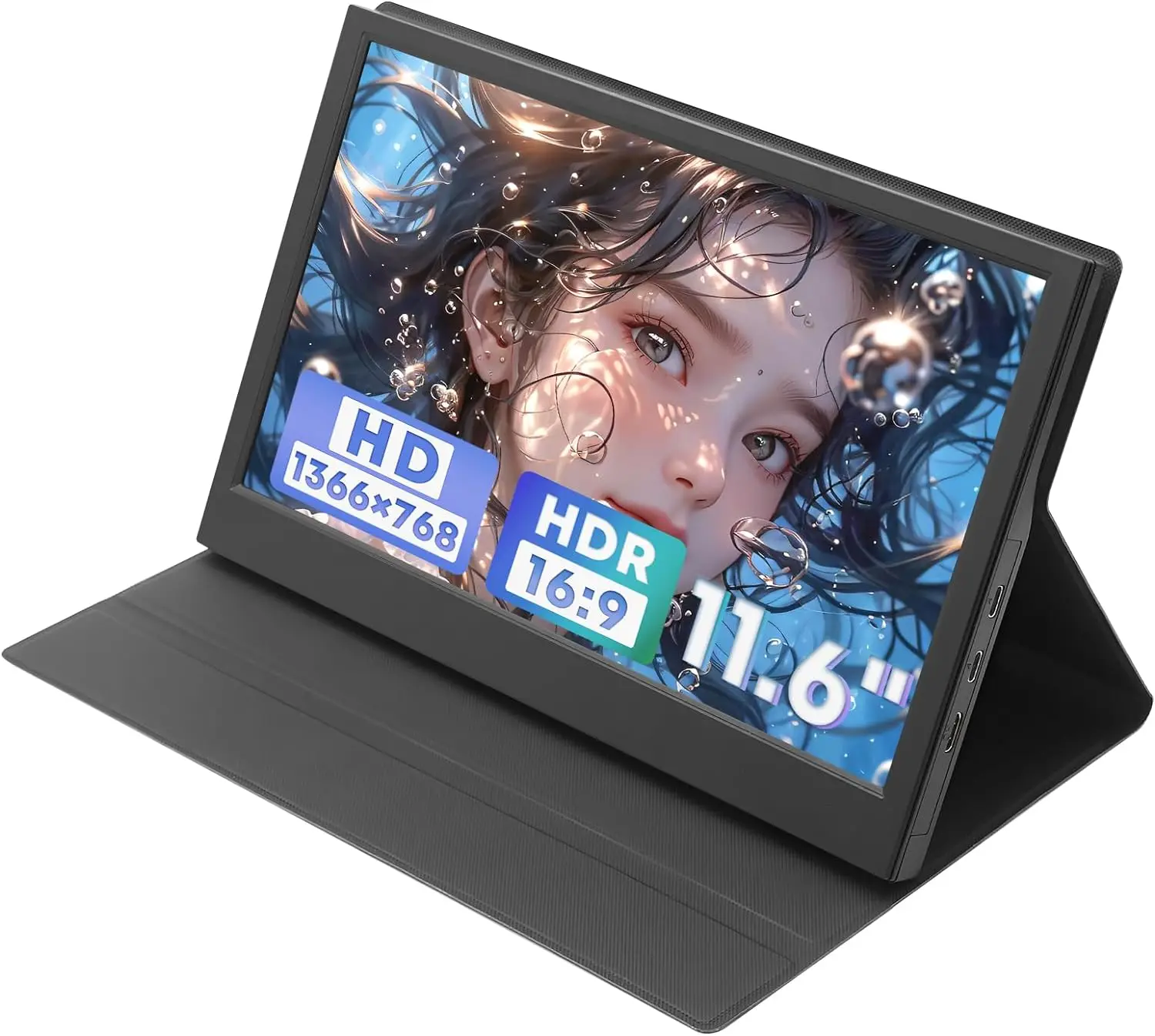 Portable Monitor 11.6 inch Split-Screen Display 60HZ For Laptop XBox PS4 / 5 Switch TV Box Cell Phone PC Extension Mobile