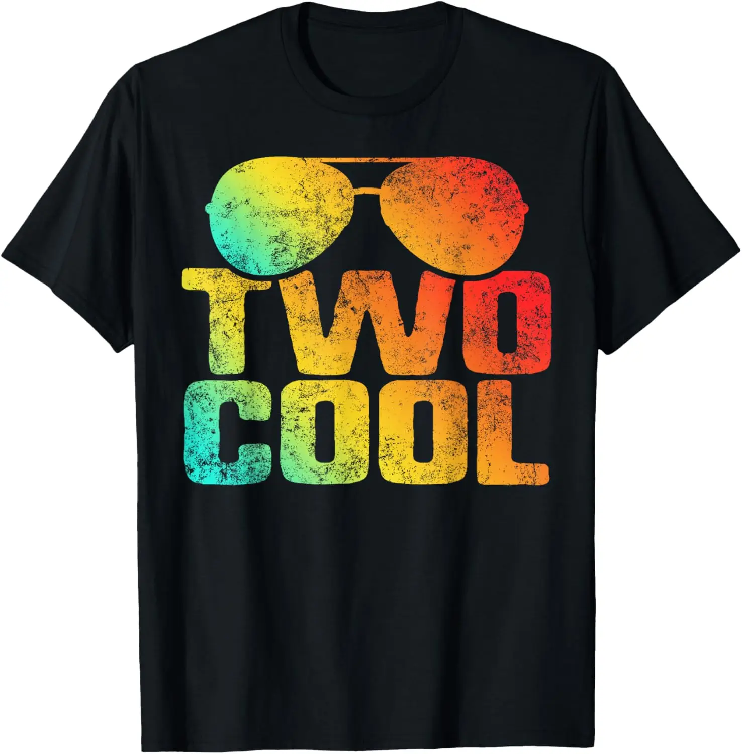 Two Cool 2nd Birthday Party Sunglasses Kids B-day Toddler T-Shirt