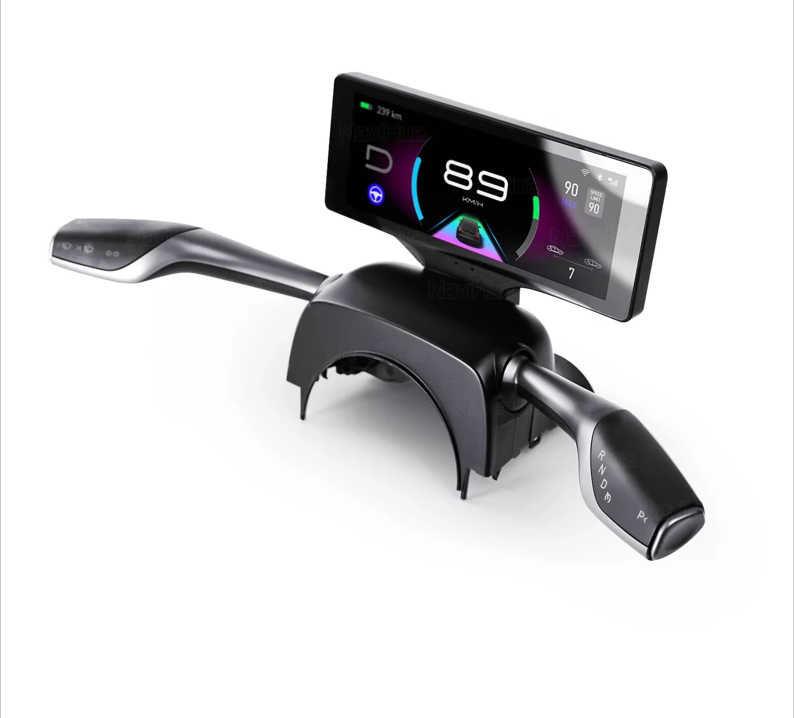 

Navihua Auto Meter Screen Carplay with Gear Shift Turn Stalks Wiper Handle Shift Lever for Tesla Model 3 Highland/Y Juniper