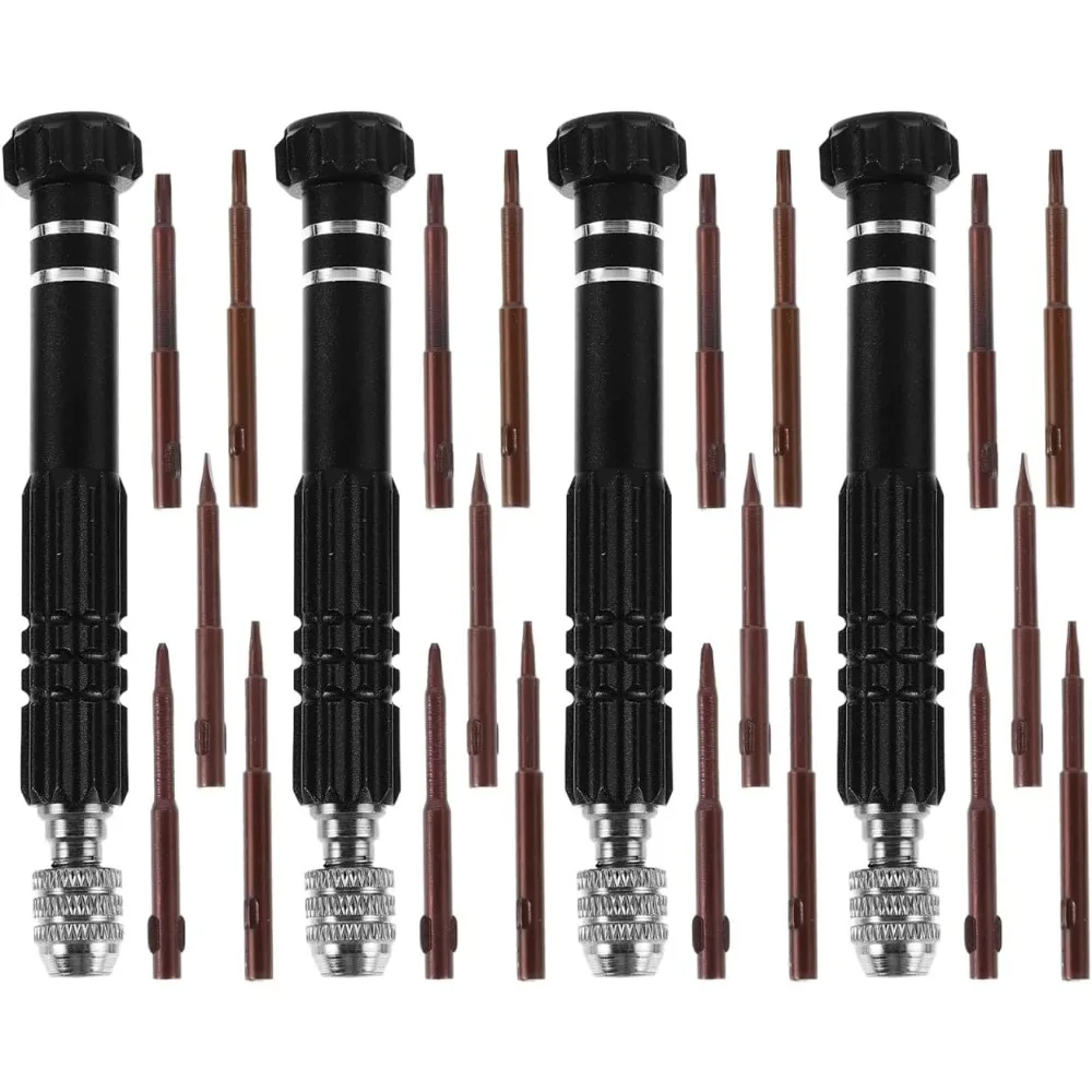 PRETYZOOM Complete Car Maintenance Screwdriver Kit 4 Piece Set with Multi-screwdriver Bits Precision Tool for Electronics and Au