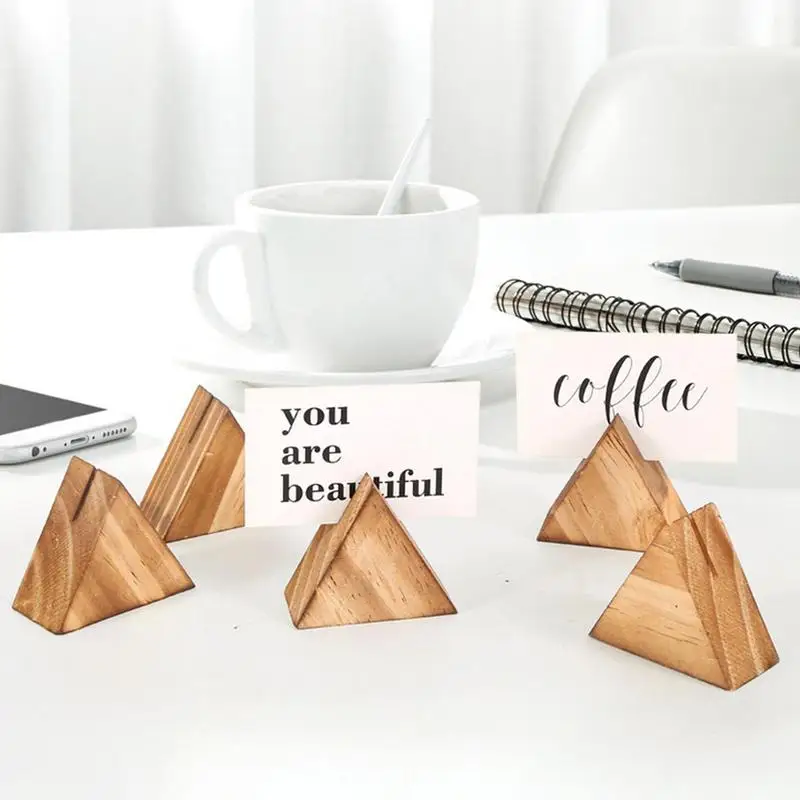 Wood Photo Holder Wedding Table Number Holder Message Card Place Card Postcard Stand Office Desk Decoration Accessories