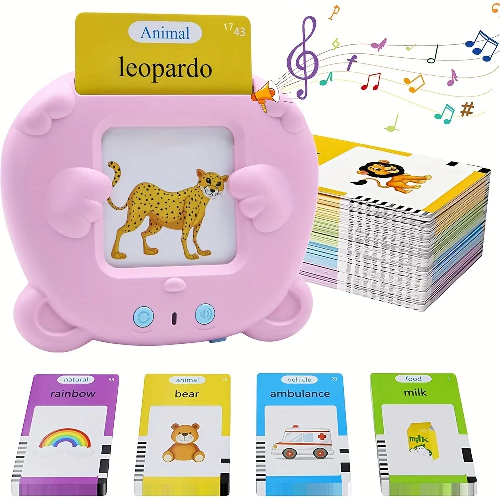 

Игрушка для изучения языка, говорящие флэш-карты, Игрушки для раннего развития речи для маленьких мальчиков и девочек, детский читатель слов для дошкольного обучения