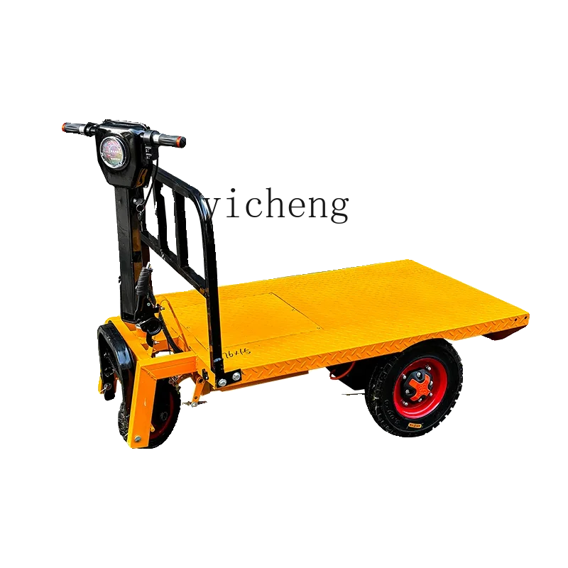 

ZK electric flat truck breeding feeding truck construction site brick pulling goods three-wheeled trolley