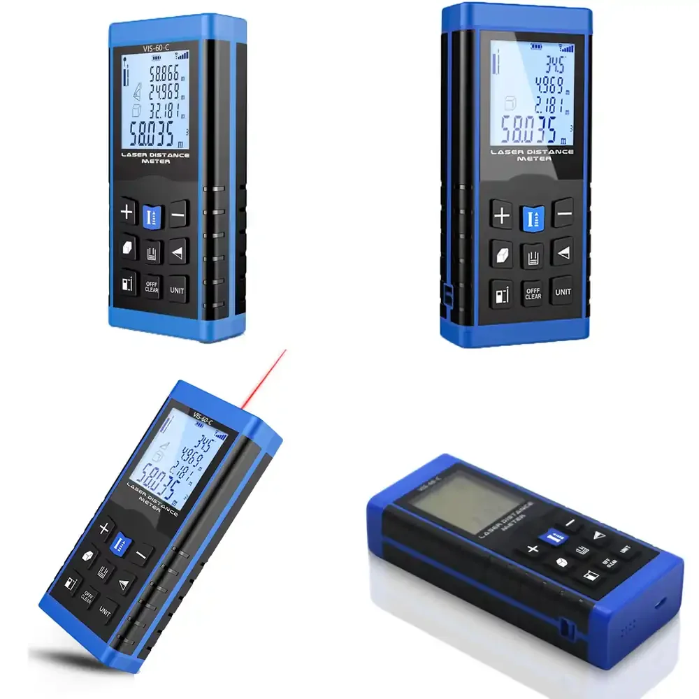 

Измеритель расстояния 3-в-1: рулетка, дальномер, лазерный дальномер для промышленного использования Diaoran, 40 м, с подсветкой, водонепроницаемый IPX4, перезаряжаемый