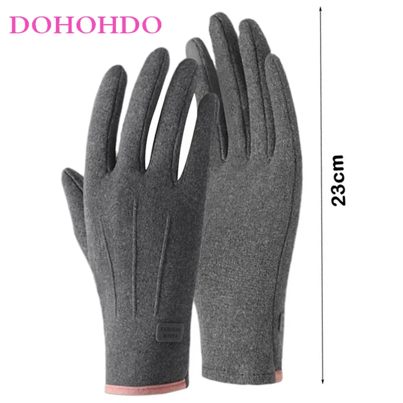 ถุงมือกำมะหยี่ ถุงมือผู้หญิงสำหรับฤดูหนาว ถุงมือหน้าจอสัมผัสสำหรับกิจกรรมกลางแจ้ง ถุงมือขี่จักรยานแบบสามเส้น ถุงมือสีดำ ถุงมืออุ่น ถุงมือผู้ชาย ถุงมือขี่มอเตอร์ไซค์