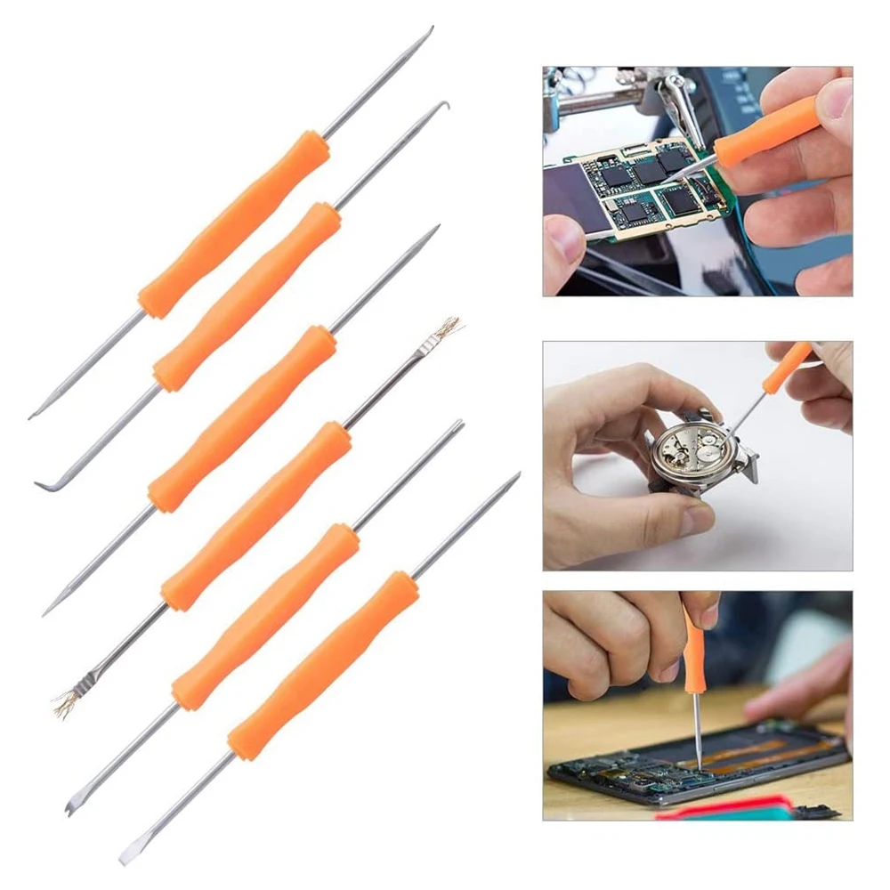 6 Pcs Soldering Assist Set Solder Assist Tools Electronic Components Welding Grinding Tool Kit PCB Cleaning Kit Set