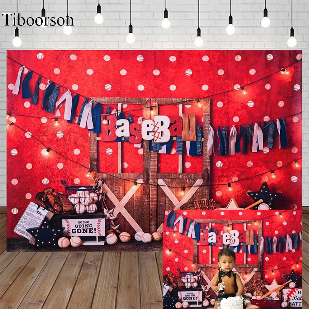 

Photography Background Baseball Boys 1st Birthday Decorations Baby Shower Cake Smash Party Portrait Studio Photo Shoot Backdrop