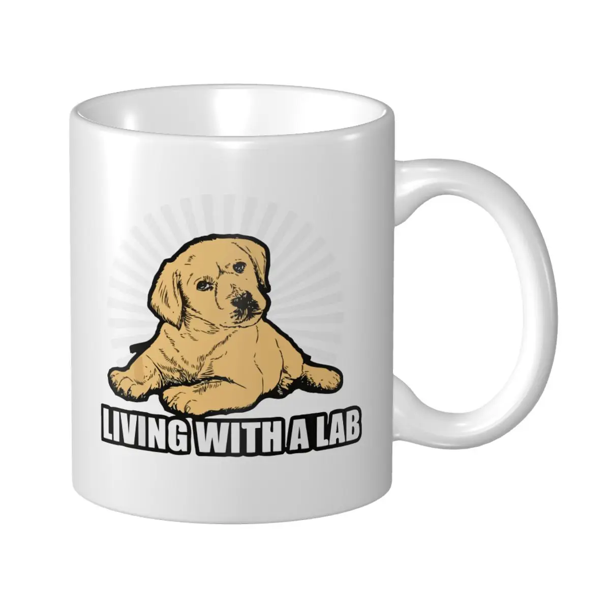 Mark Cup Mug Labrador Retriever Dogs Living With A LAB Coffee Mugs Tea Milk Water Cup Travel Mugs For Office Home