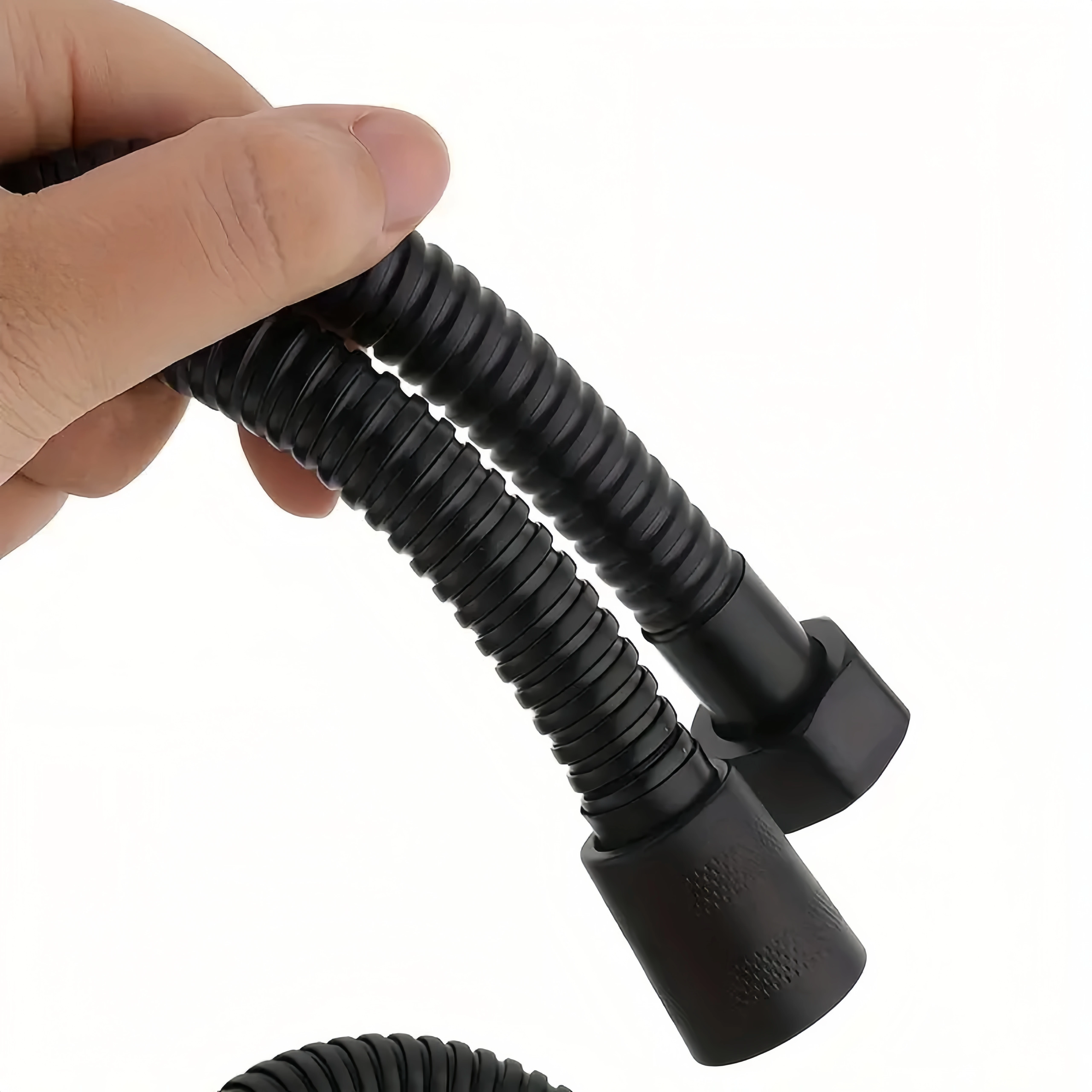 1pc Black Stainless Steel Shower Hose, Universal G 1/2\