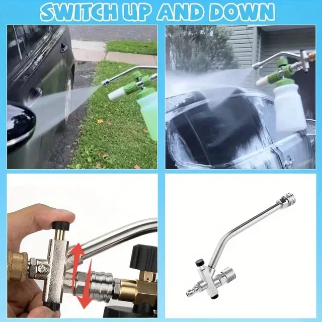 Hochdruckreiniger Dual Function Wand 1/4" Quick Connect Snow Foam Cannon Soap Gun Car Cleaning Zubehör – Detail 5