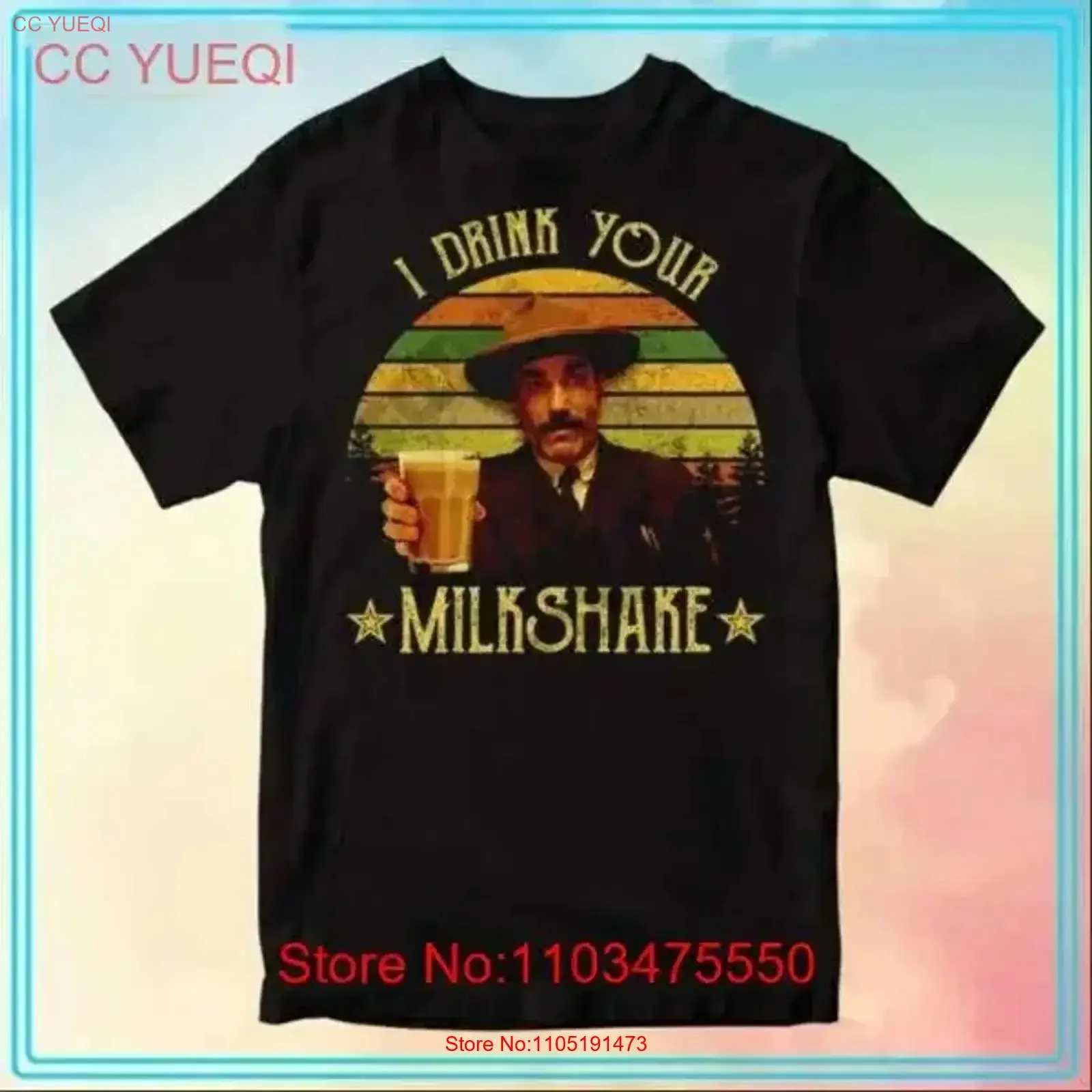 Daniel Plainview I Drink Your Milkshake There Will Be Blood T Shirt vintage Washed Casual Stretched Top For Everyday Wear homme