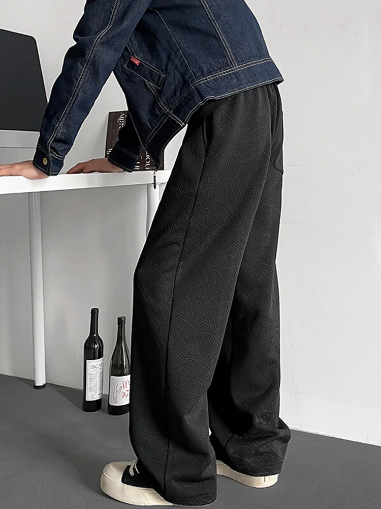 

Men's Straight Leg Loose Fit Trousers Autumn Spring American Retro Design Sensation Wide Leg Pants Casual Faion Brand