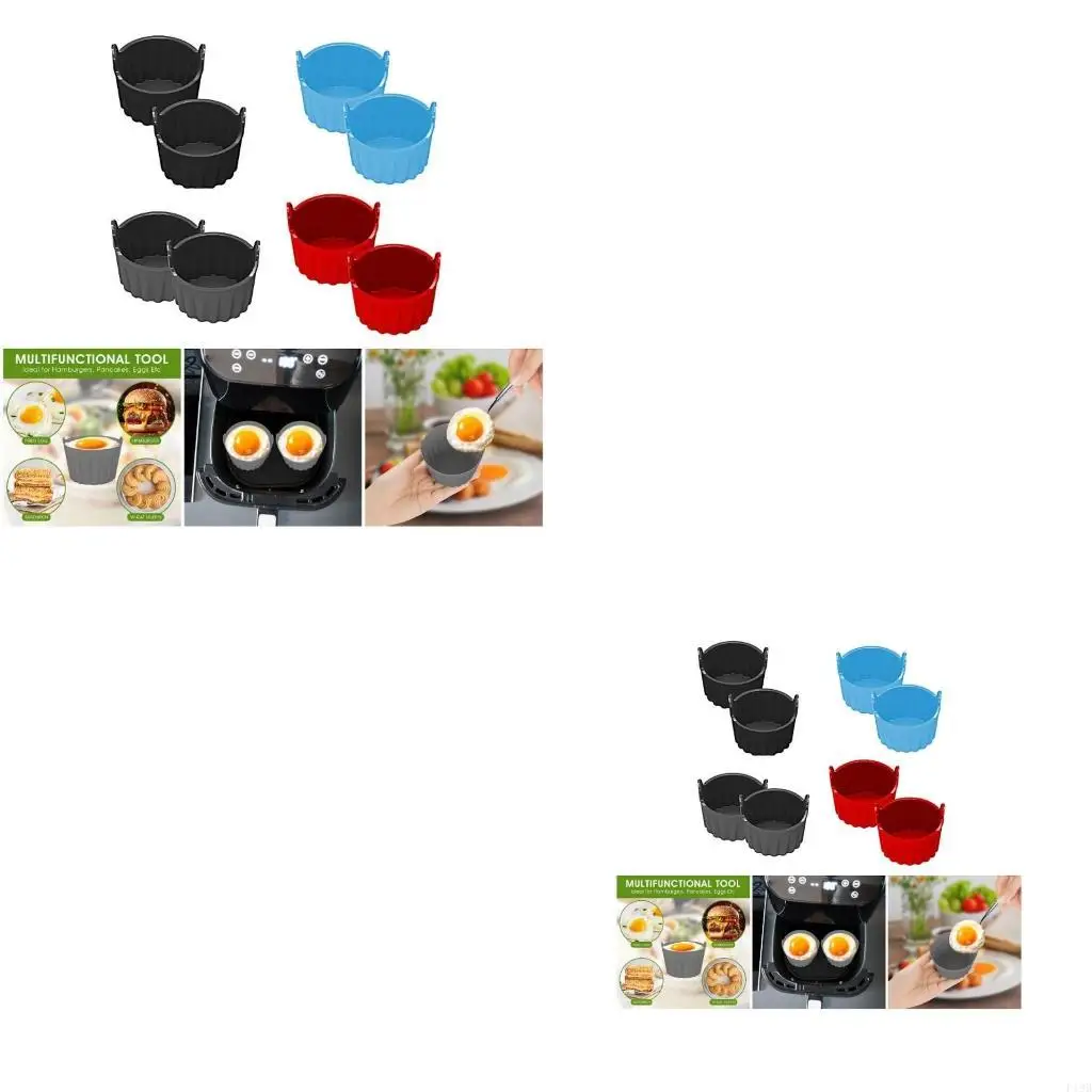 F19B Set of 2  Ramekins for Air Fryers Practical Poached Eggs Maker