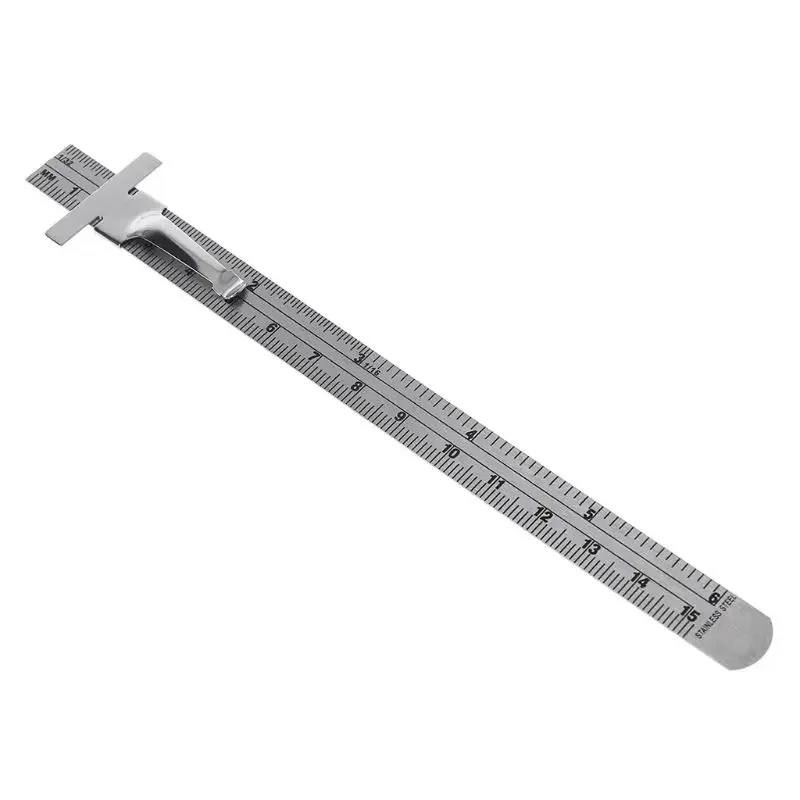Pocket Ruler 6 Inch Stainless Steel Ruler Home Improvement Tool with Inch 1/32