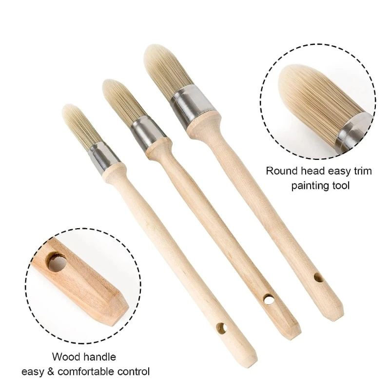 Trim Painting Tool Pointed Paint Brushes For Detailed Trim Work And Touch Ups In Narrow Area Edges Painting Tool, A0KF