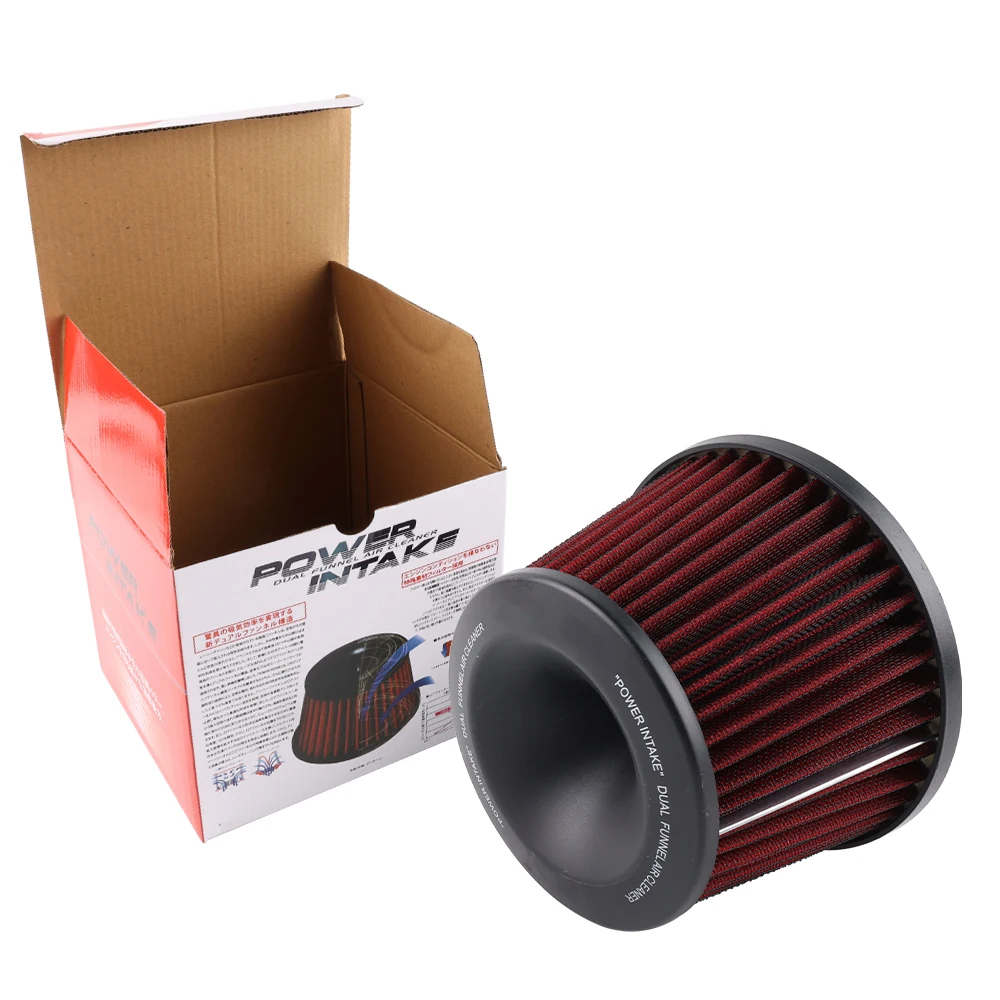 Universal Vehicle Intake Air Filter 75mm Dual Funnel Adapter Parts Accessories Cleaner Protect Your Piston  APEXI