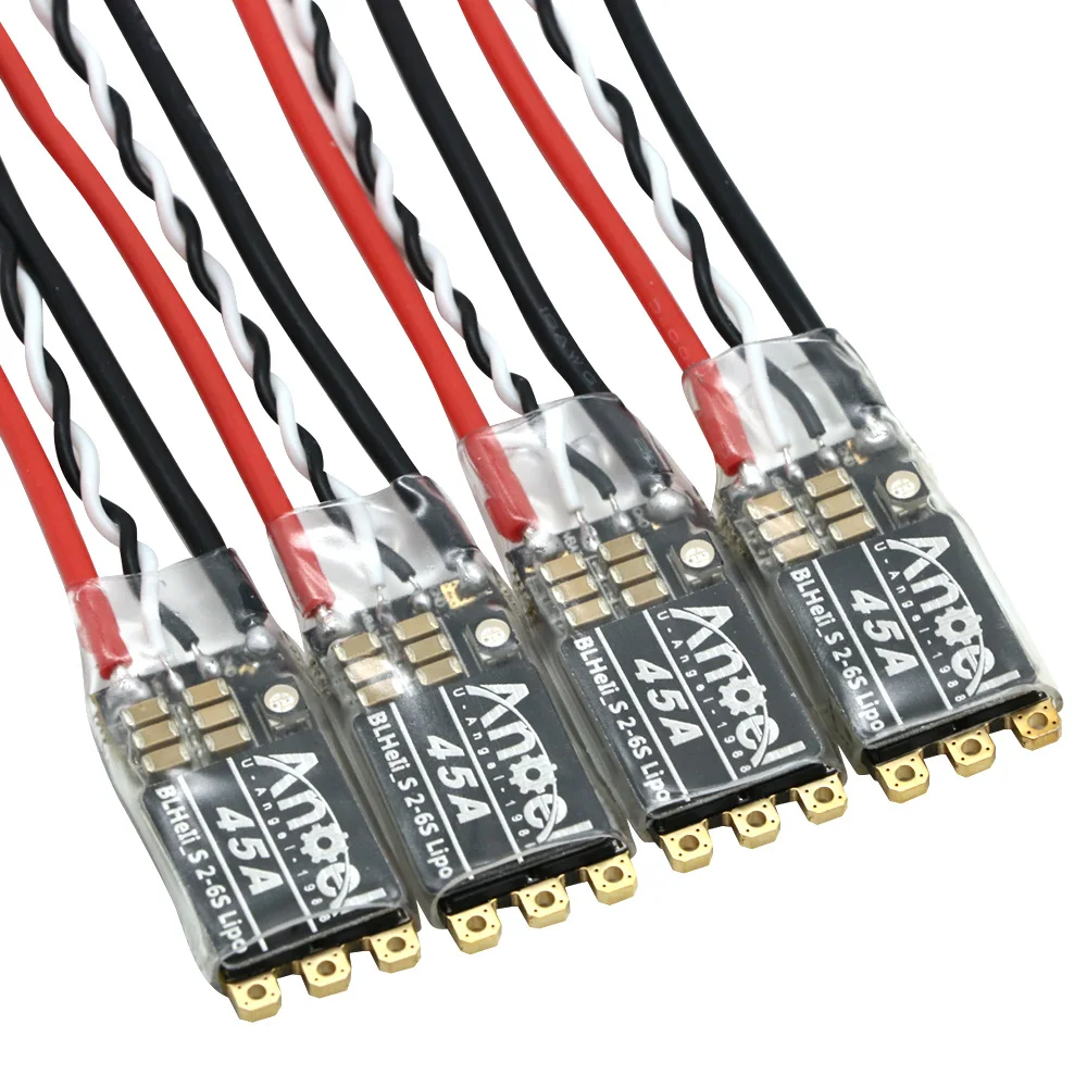 4/ 2 /1 قطعة Rc 35A 45A BLHeli_S ESC دعم 2-6S مصدر الطاقة DShot150/300/600 Oneshot125 لطائرة RC FPV كوادكوبتر بدون طيار