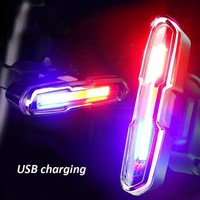 Bike Taillight USB Rechargeable Flashing Bicycle Rear Light Laser Safety Warning LED Super Bright Waterproof Bike Tail Lamp