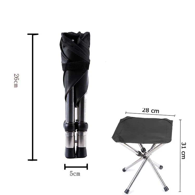 Outdoor Folding Camping Tripod Stools Portable Fishing Stool Foldable Chair Beach Small Tripod Stool For Campe Fishing Supplies