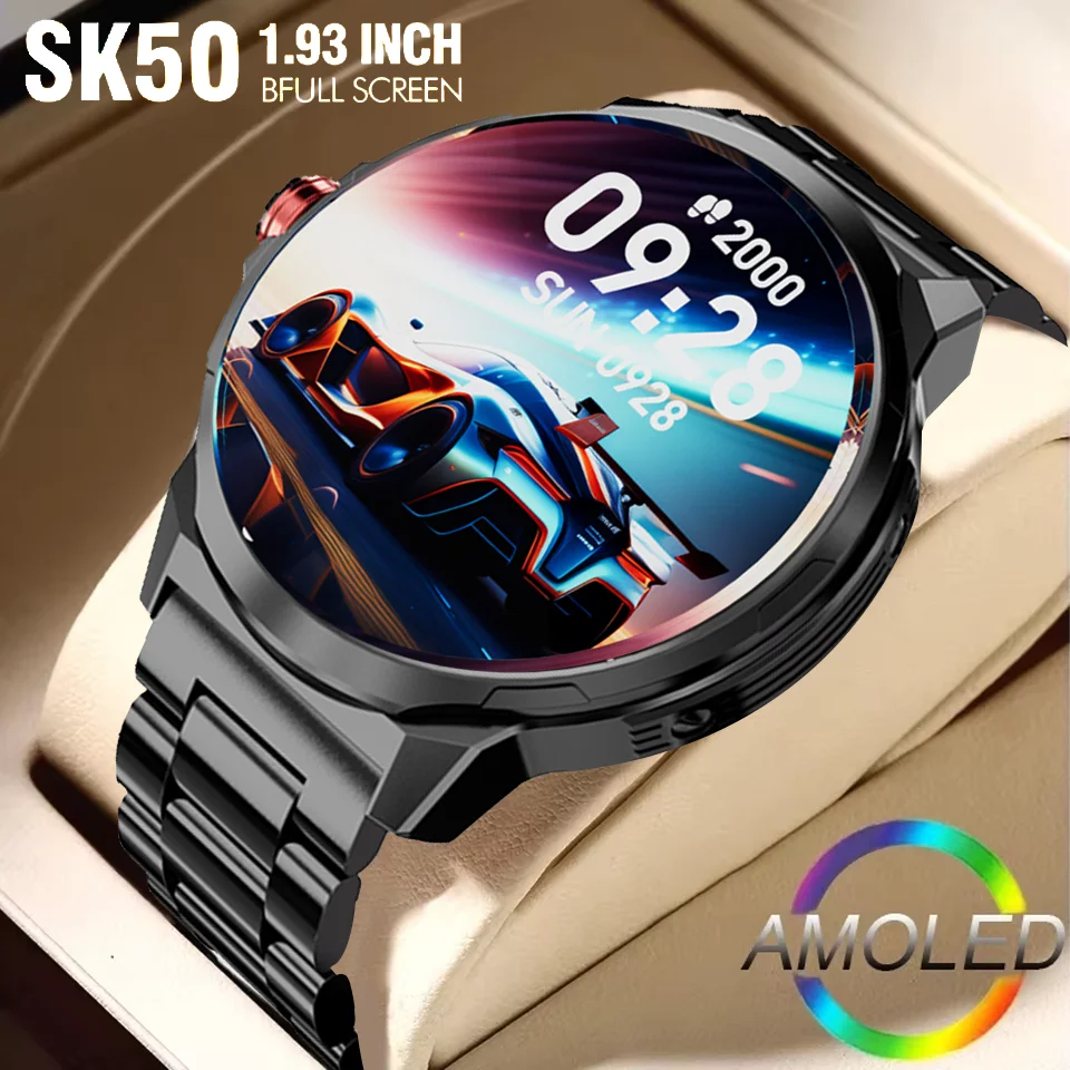 1.93 بوصة ساعة HD شاشة كبيرة ساعة ذكية الرجال النساء 700mAh بطارية بلوتوث دعوة GPS المسار معدل ضربات القلب IP68 مقاوم للماء SmartWatch