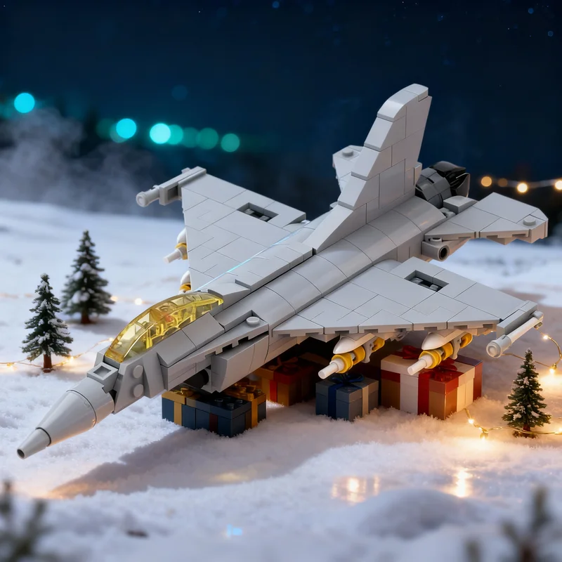 

484 детали MOC General Dynamics F Fighting Falcon 1: Конструктор, игрушка, рождественский подарок, архитектурная модель, развивающий конструктор